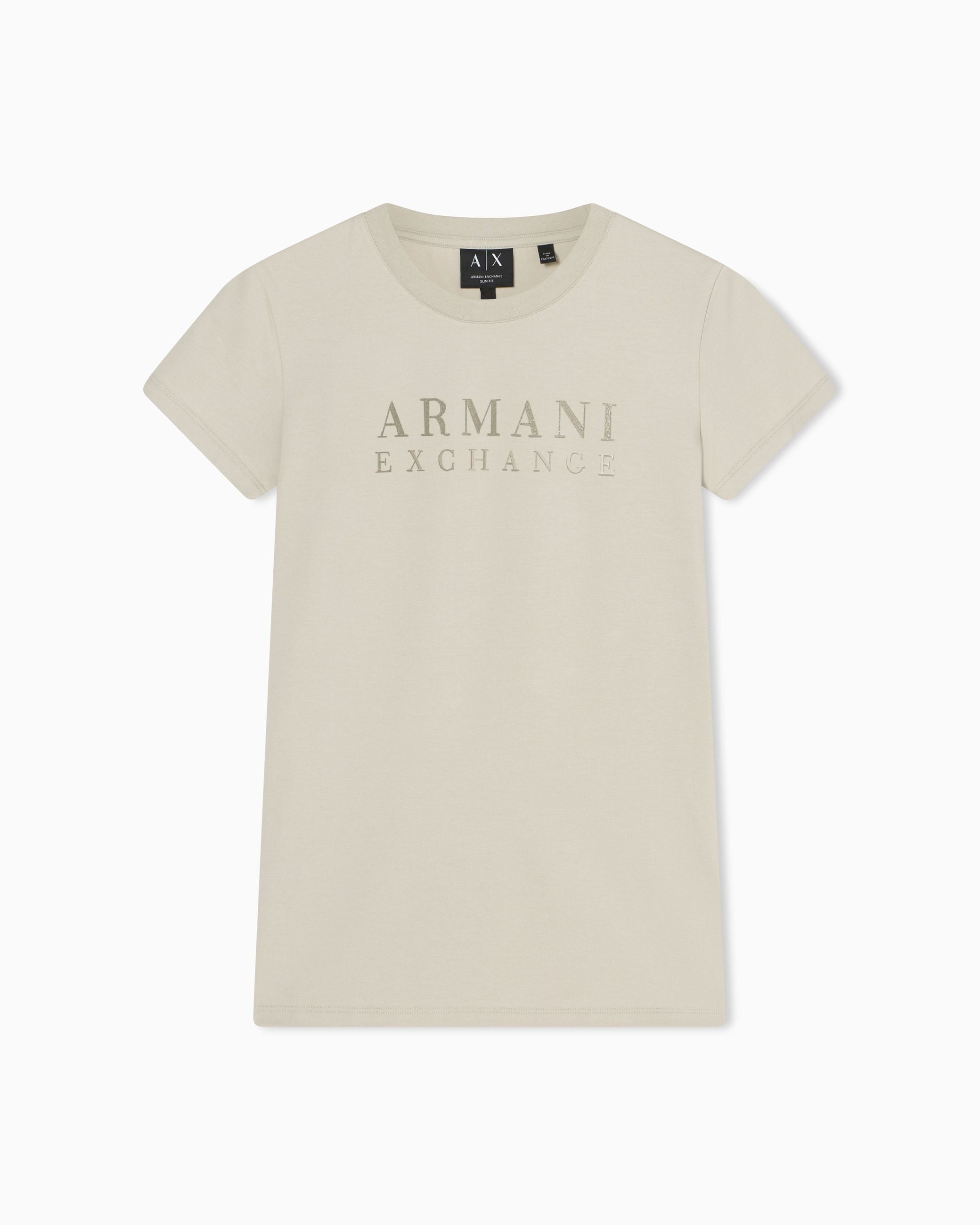 Armani Exchange T-shirt in Cotone Logo a Contrasto