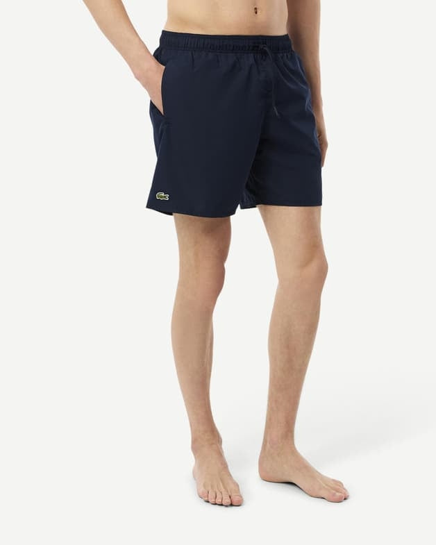 Lacoste Pantaloncini da Bagno Monocromatici di Lunghezza Media