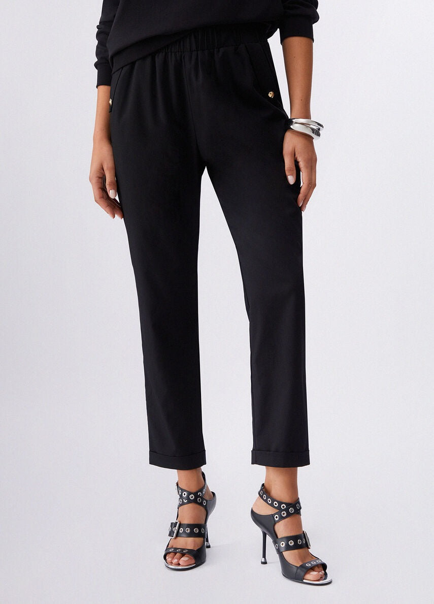 Liu Jo Pantaloni Slim Fit con Risvolto