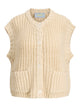 Jjxx Gilet Jxkelly Chuney a Maglia Larga Beige