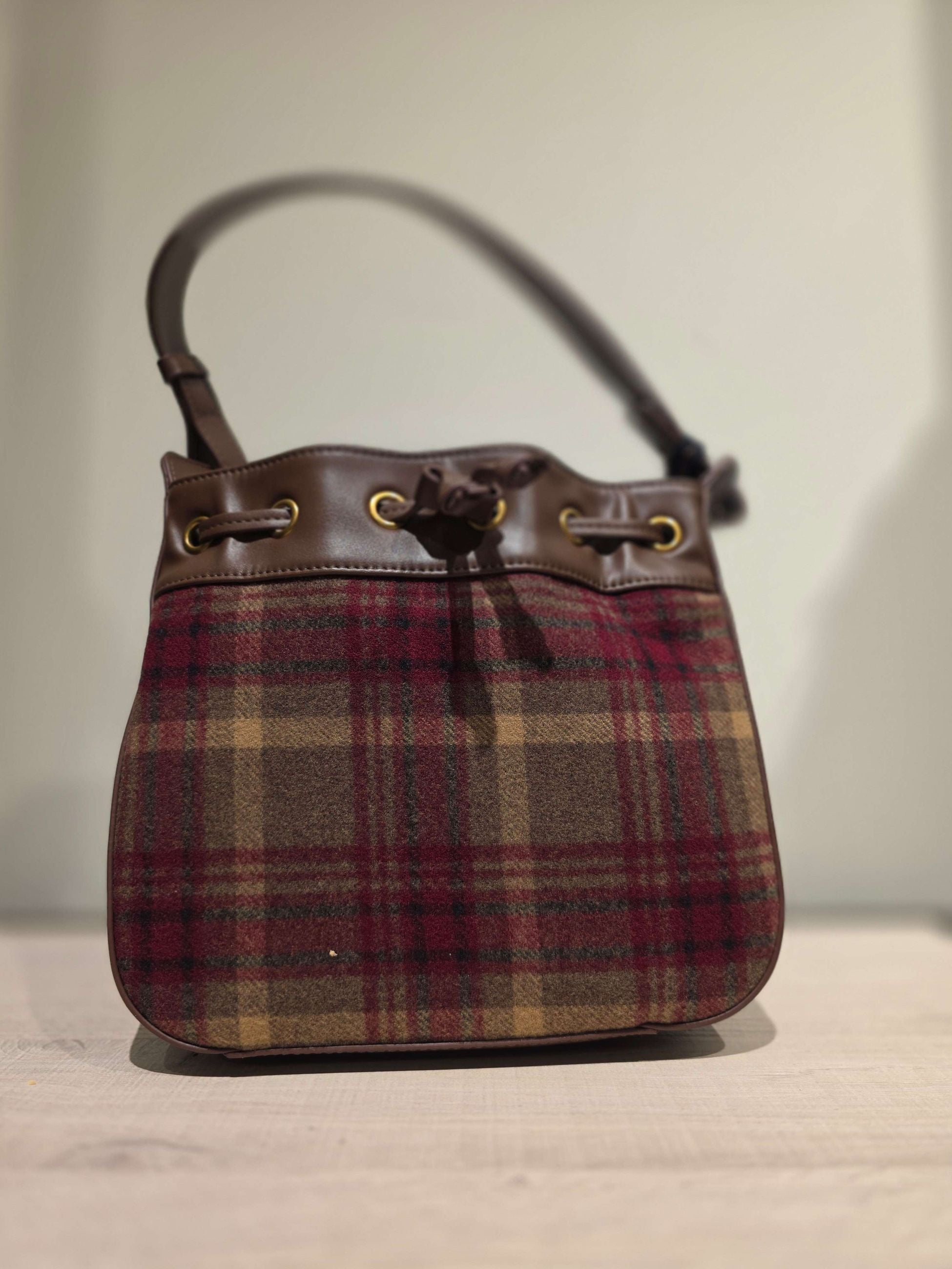 Vicolo Borsa Secchiello London a Quadri Tartan Multicolore
