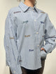 Dixie Camicia a Righe Bianco Blù