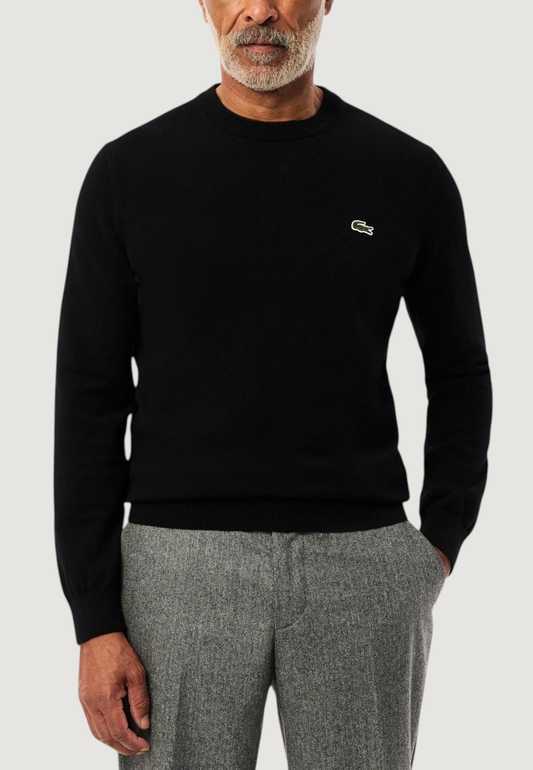 Lacoste Maglione Girocollo con Logo Iconico