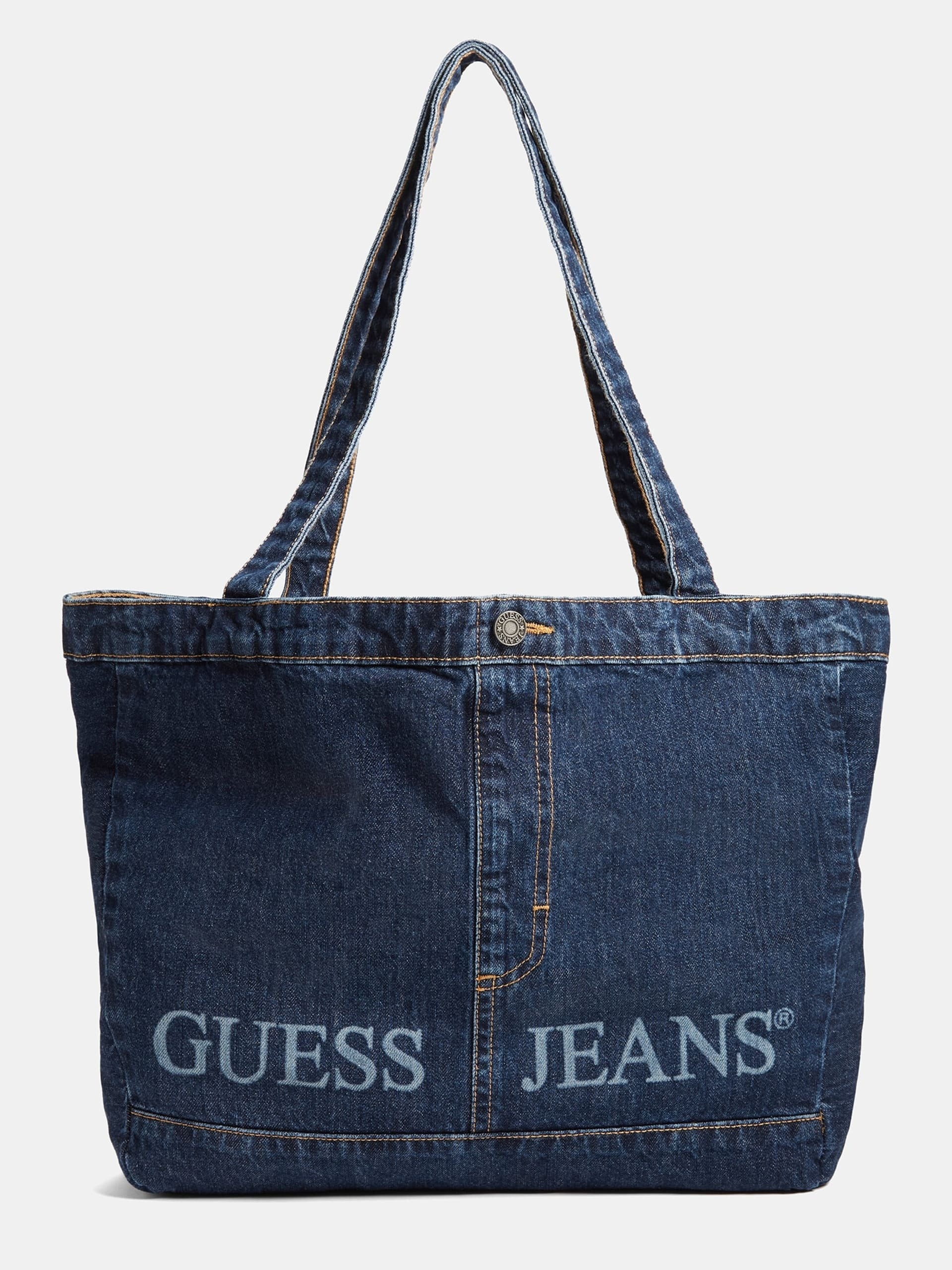 Guess Borsa Shopper in Denim Blù