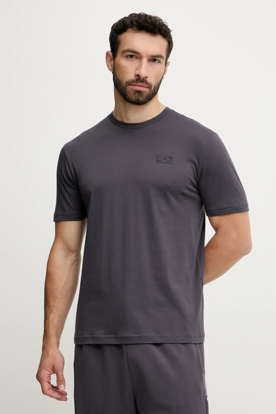 Armani EA7 T-shirt Logo Series in Jersey di Cotone