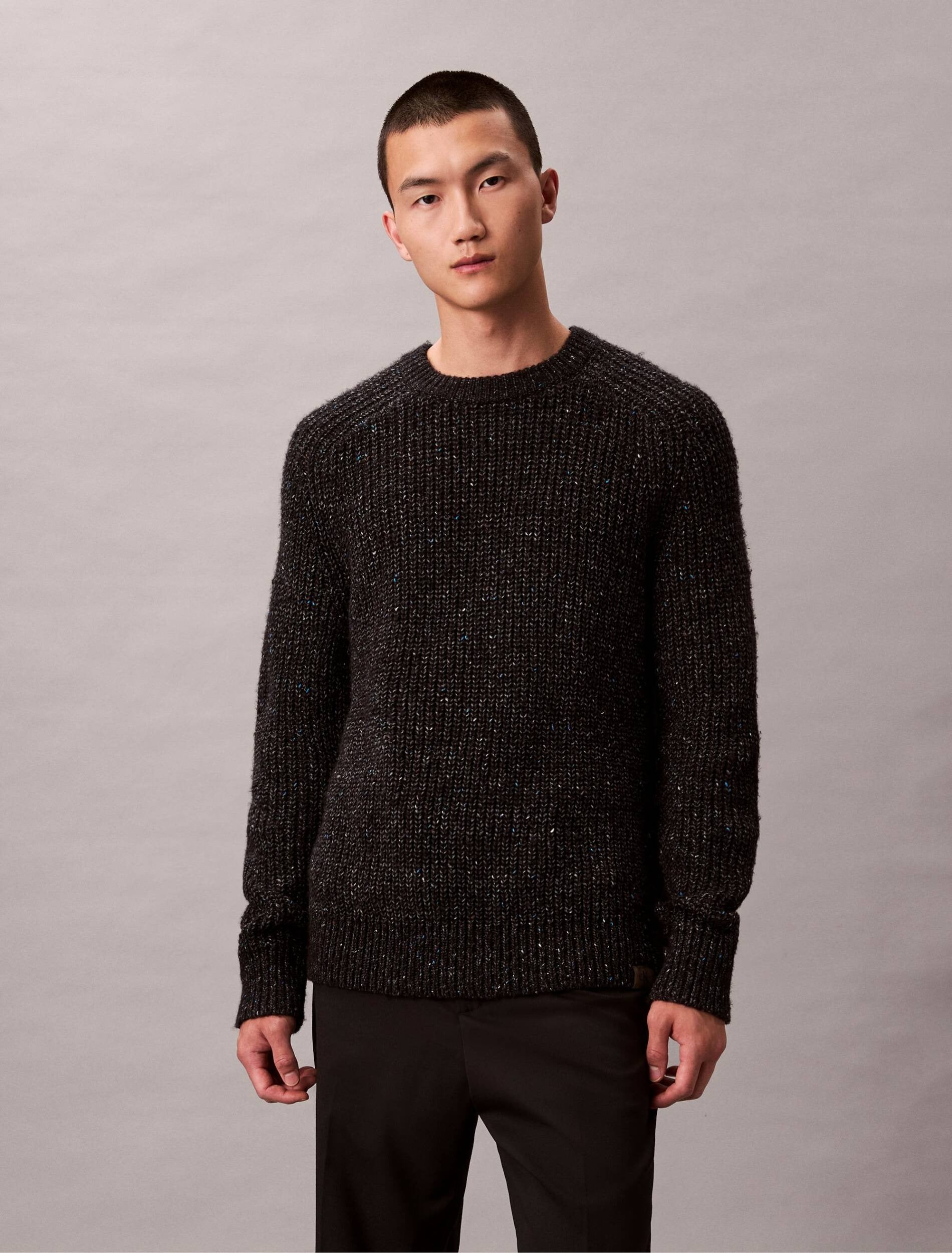 Calvin Klein Maglione Raglan in Misto Lana dal Taglio Relaxed