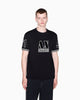 Armani Exchange T-shirt Regular Fit in Jersey di Cotone Black
