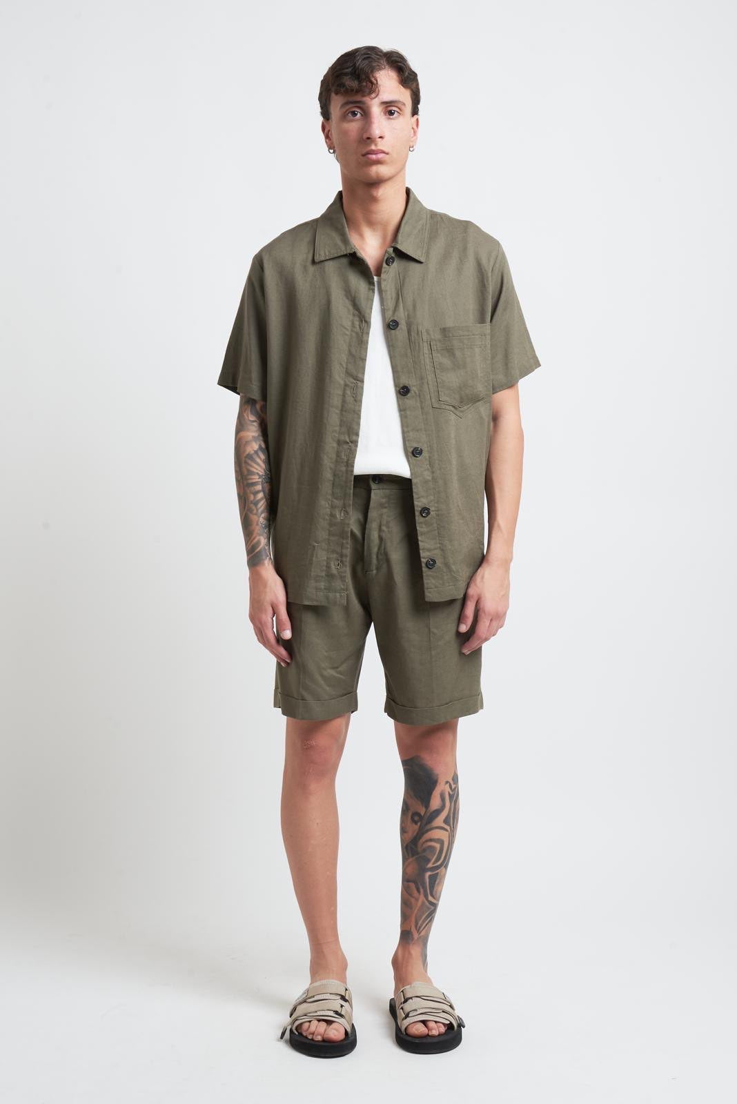 Artik Denim Coordinato Tre Pezzi in Misto Lino
