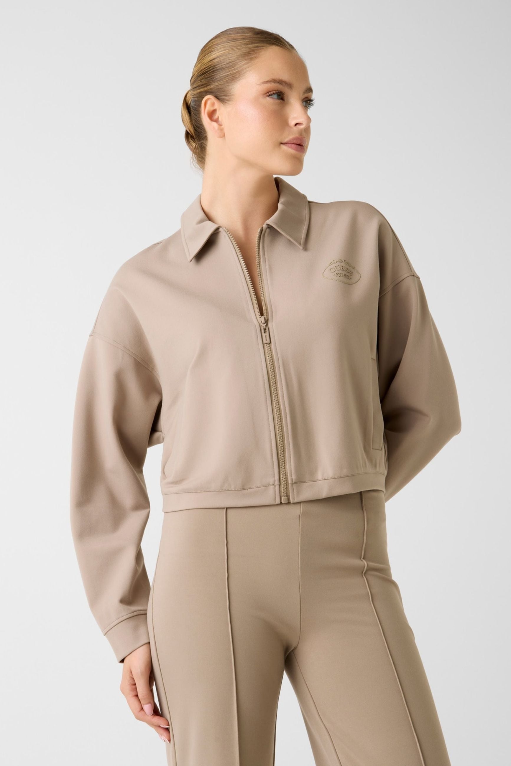Guess Giacca Corta con Cerniera Integrale