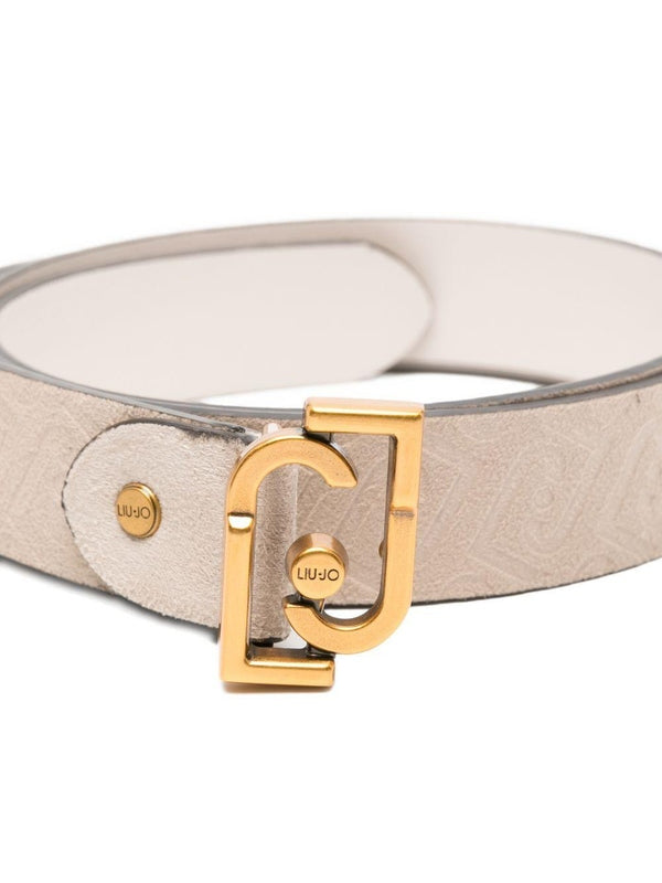 Liu Jo Cintura con Fibbia in Metallo Beige