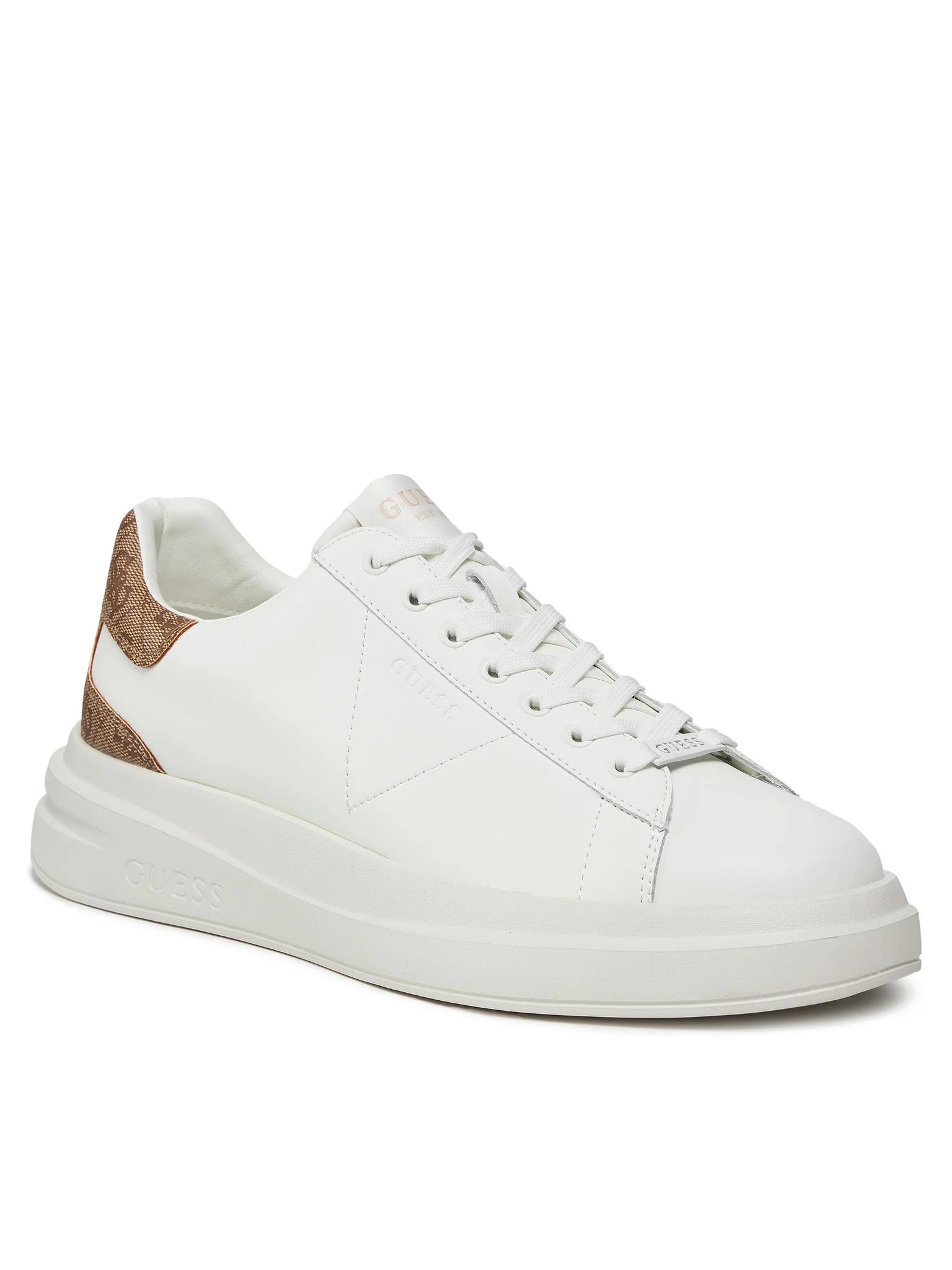 Guess Sneakers con Inserti in Tessuto Bianco
