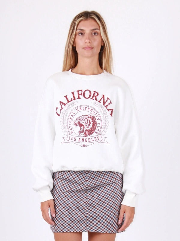 Berna Felpa Hoodie Stampa California Beige