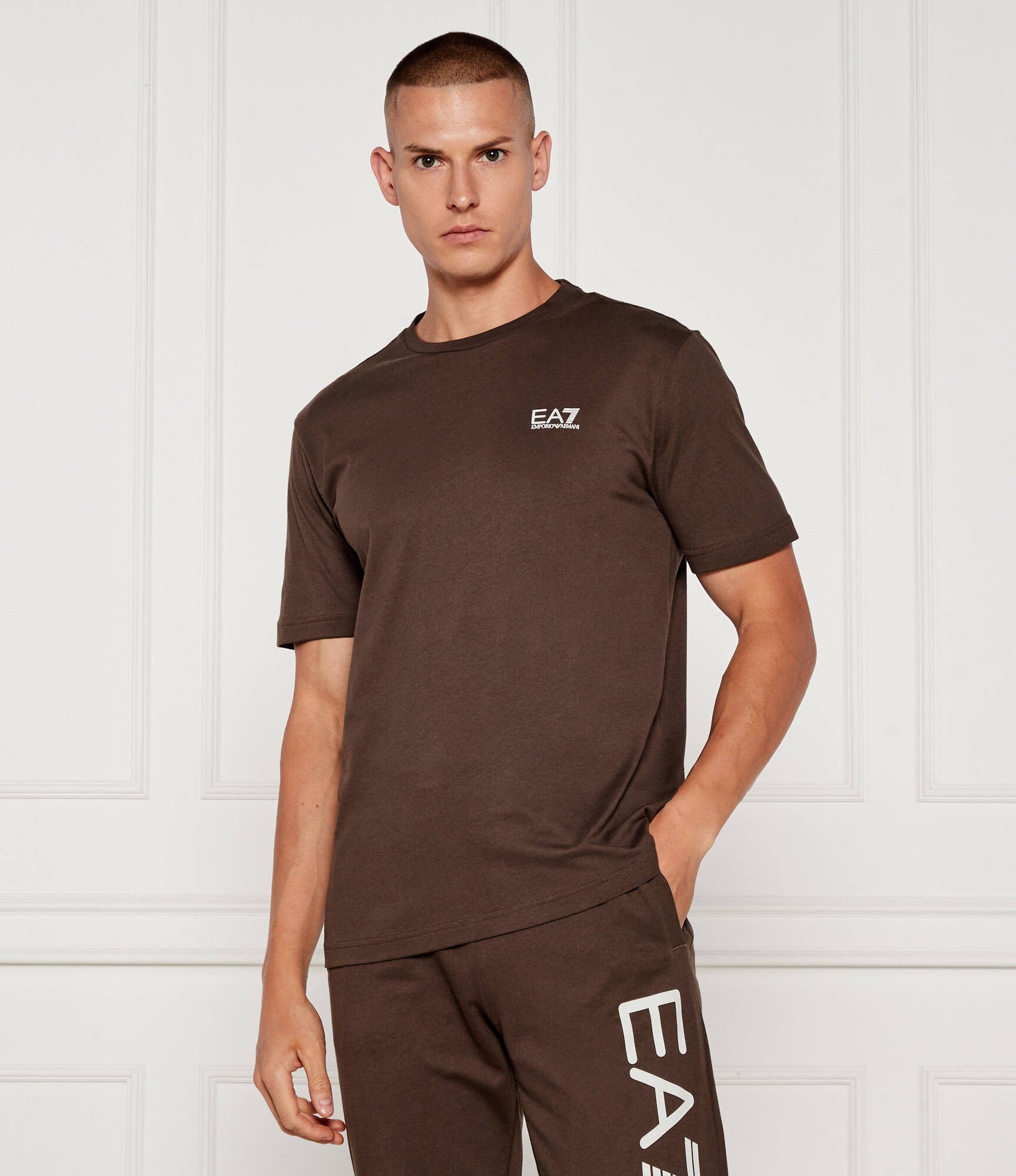 Armani EA7 T-shirt Logo Series in Jersey di Cotone