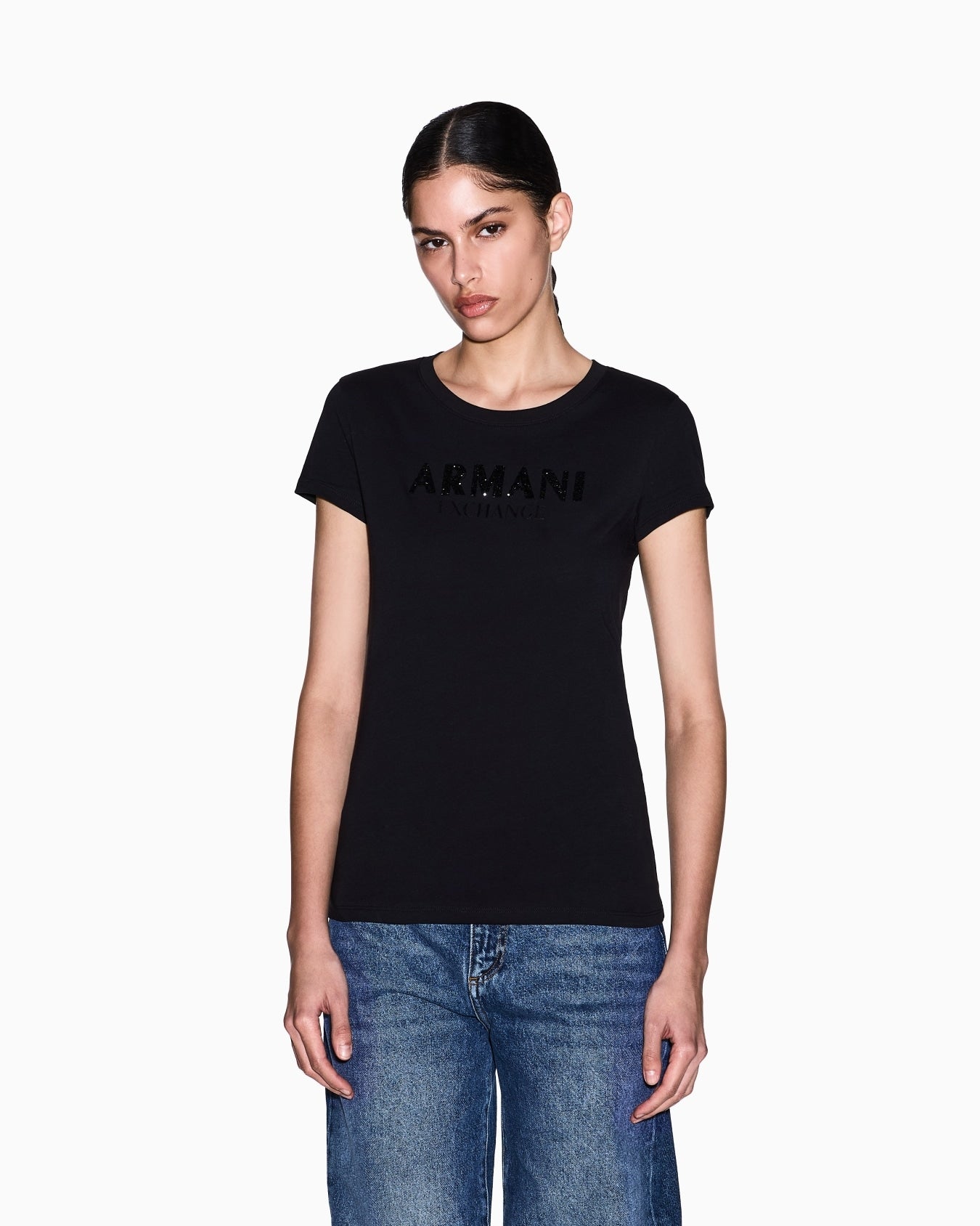 Armani Exchange T-shirt Slim Fit T-shirt in Cotone