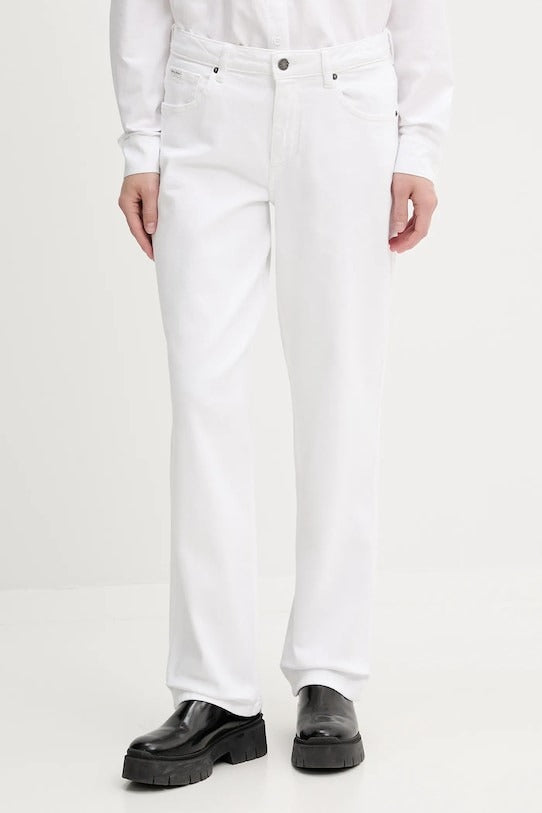 Guess Jeans Boyfriend Fit con Vita Alta Bianco