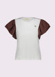 Gaudì T-shirt in Cotone con Logo Bianco Marrone