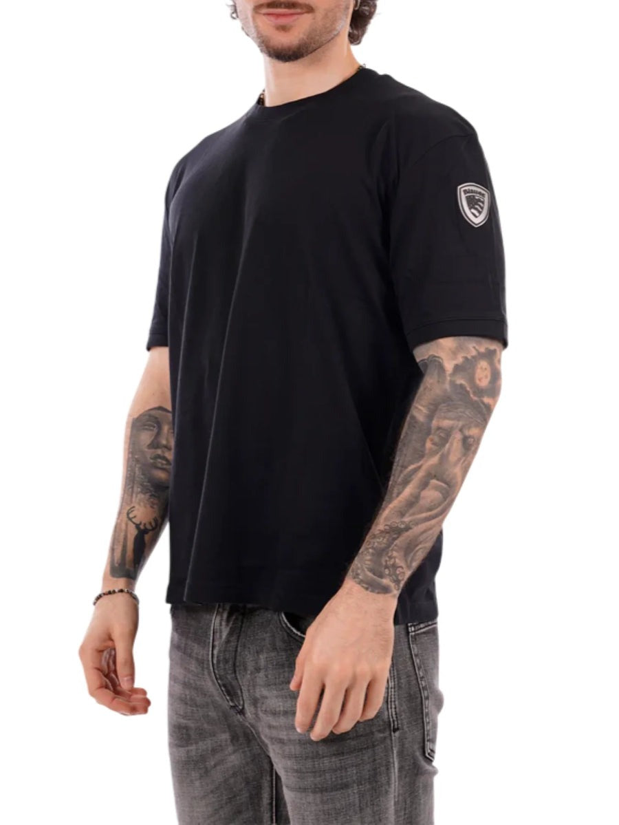 Blauer USA T-shirt con Patch Logato Siliconato Hanson Nero