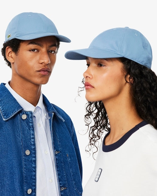 LACOSTE Cappello con Visiera in Twill di Cotone con Logo