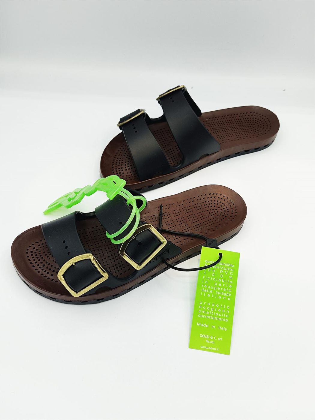 Sensi Ciabatte La Jolla Moka con Doppia Fibbia