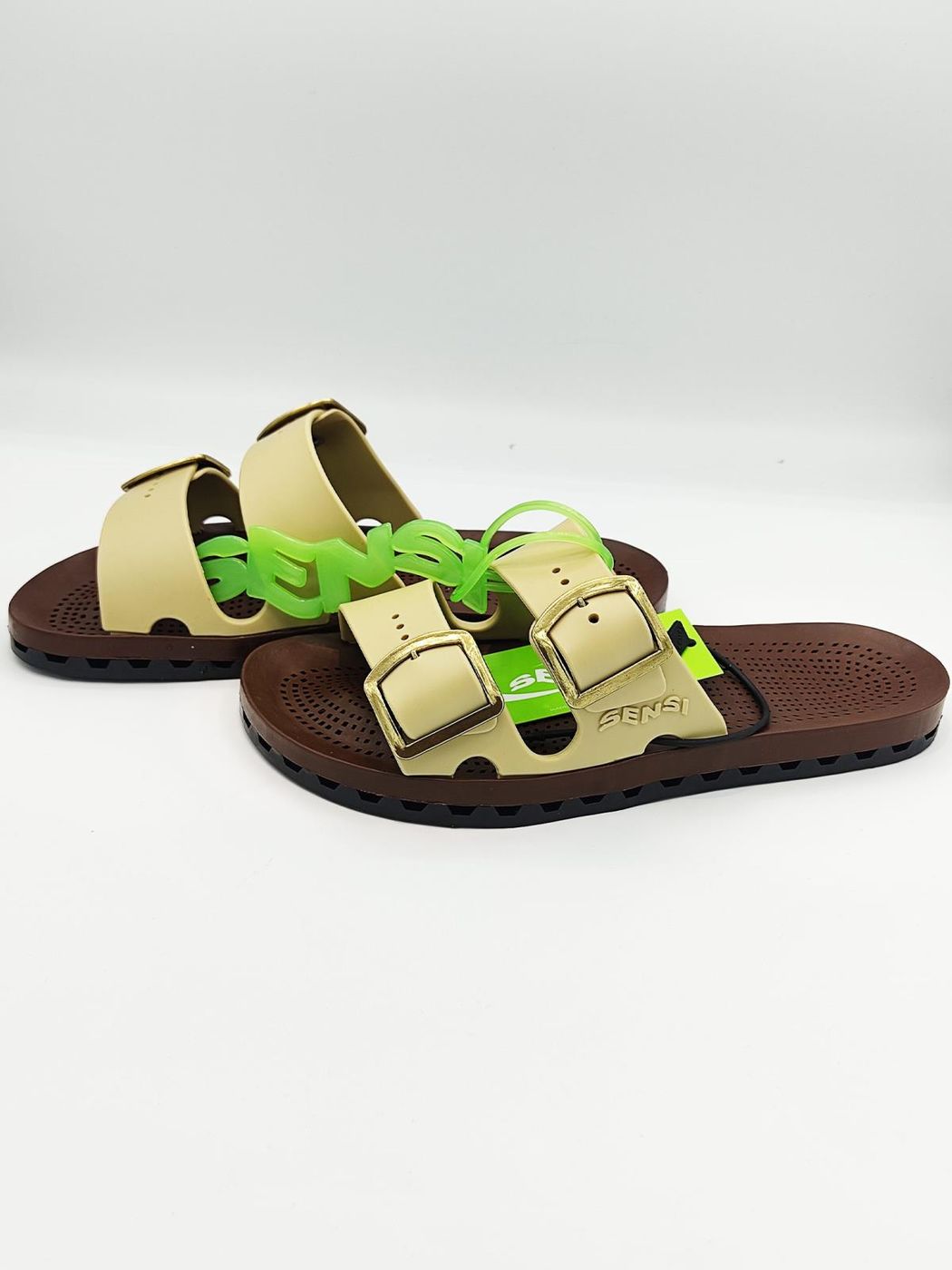 Sensi Ciabatte La Jolla Moka con Doppia Fibbia