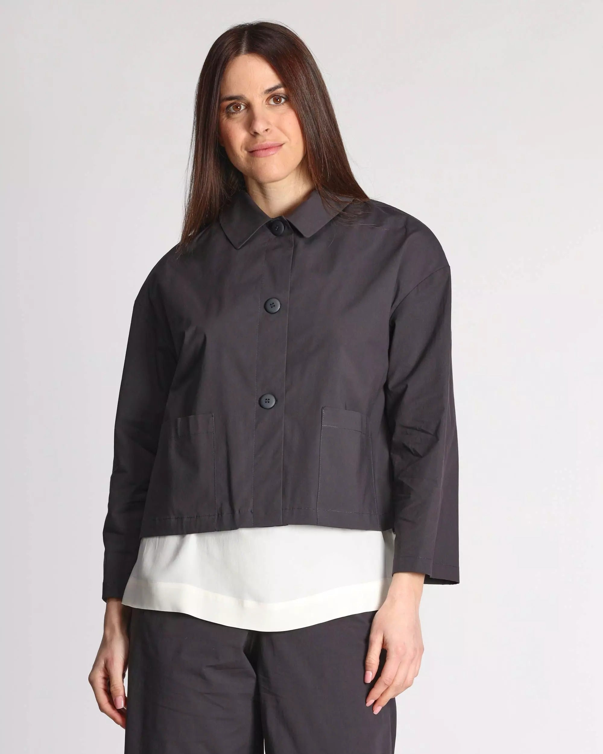 Niu Giacca in Cotone Marrone