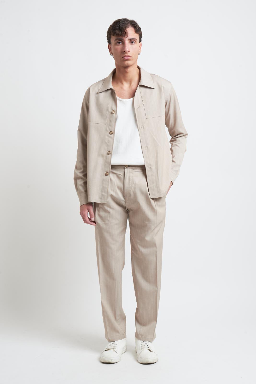 Artik Denim Coordinato Giacca e Pantalone Beige