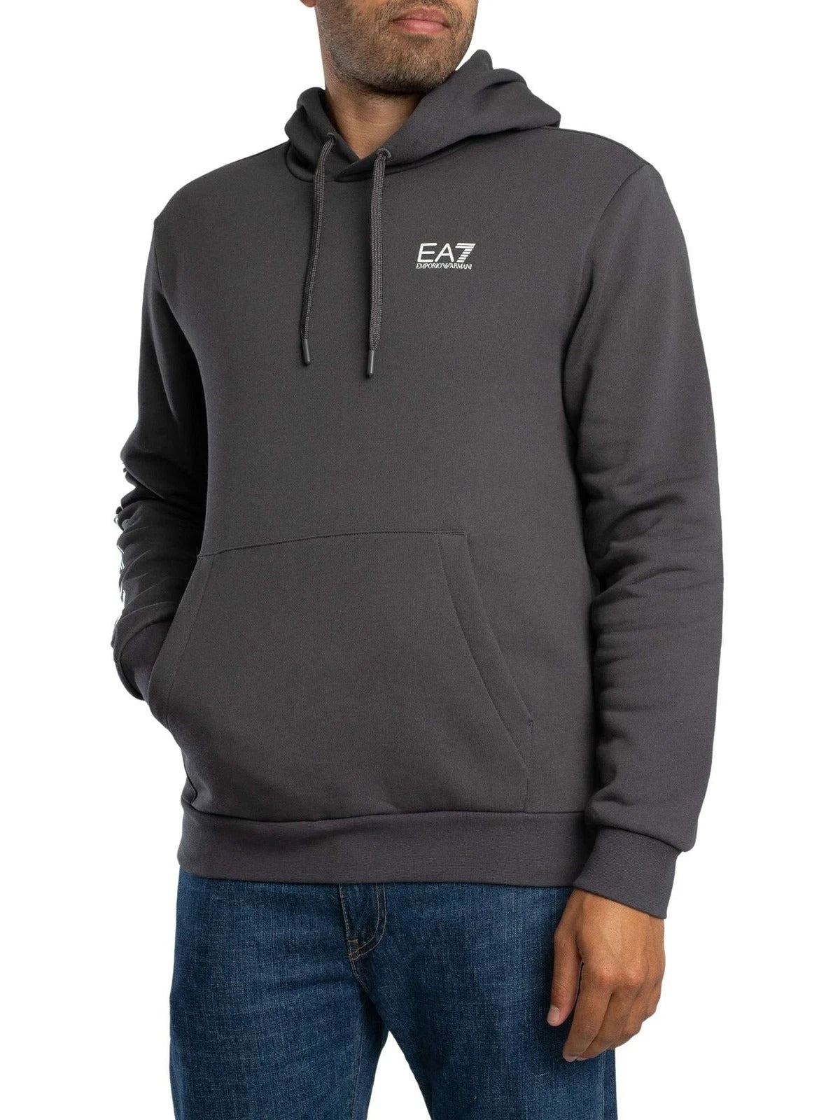 Armani EA7 Felpa con Cappuccio Rifinita da stampa logo