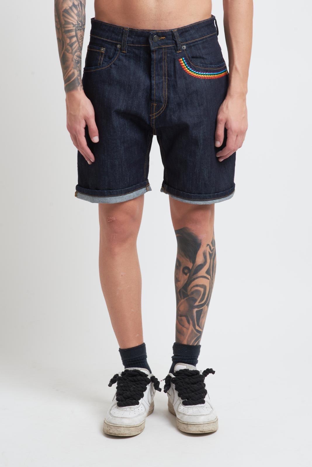 Artik Denim Bermuda Cinque Tasche Blù