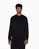 Armani Exchange Felpa con Logo Girocollo in Misto Cotone Nero