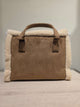 Vicolo Borsa Vanity Medium in Camoscio con Profili Shearling Marrone