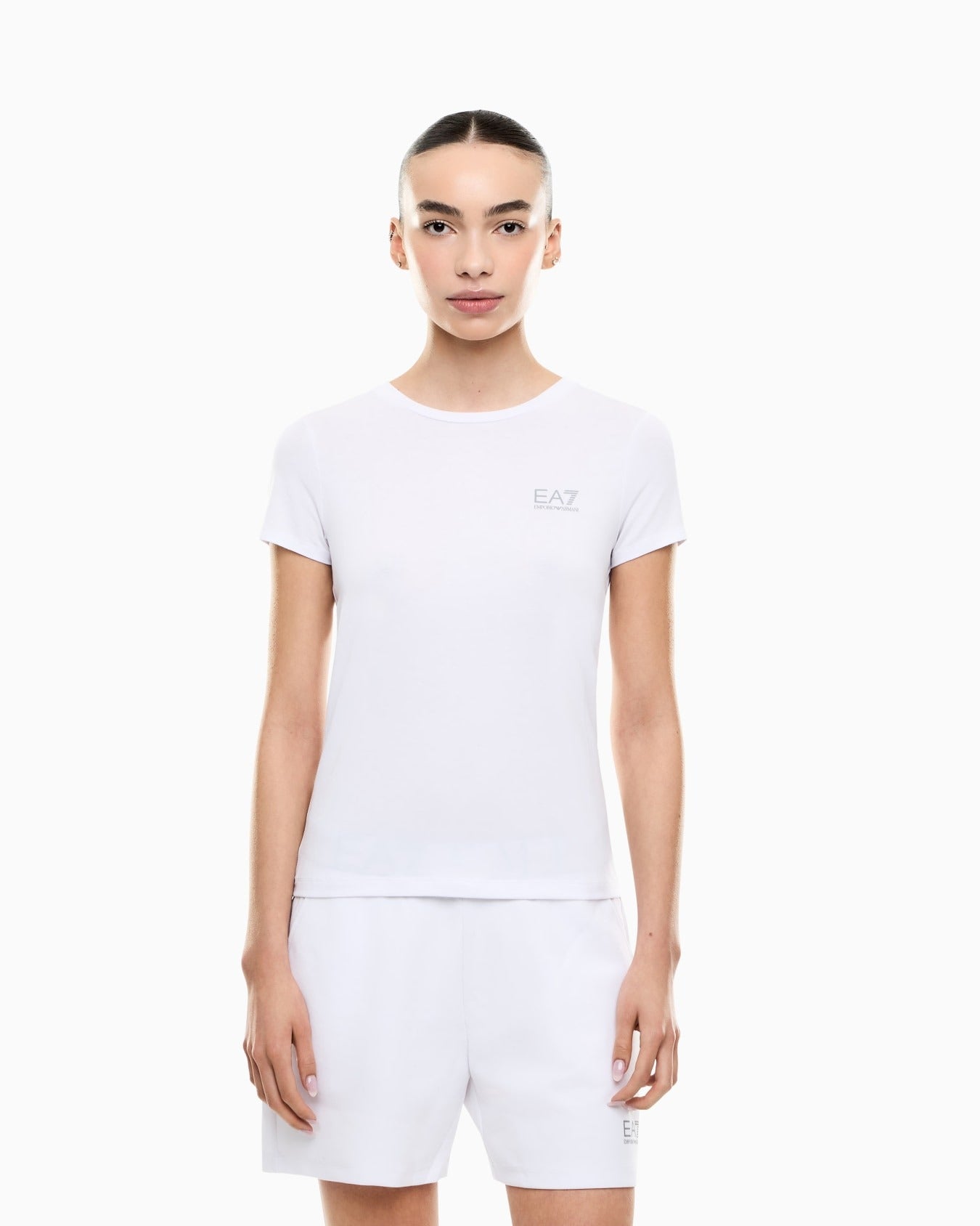 Armani EA7 T-shirt  in Tessuto Tecnico Natural Ventus7 ASV
Bianco