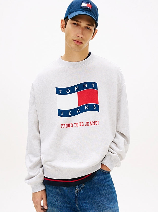 Tommy Jeans Felpa in Spugna con Grafica
Verde