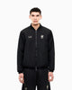 Armani EA7 Bomber Soccer a Righe con Cerniera e Bordi a Costine Nero