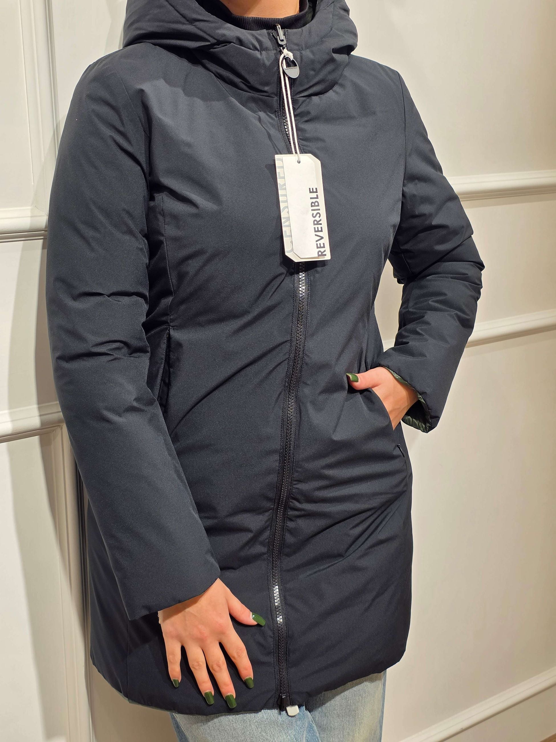 Censured Parka Imbottito Reversibile con Cappuccio