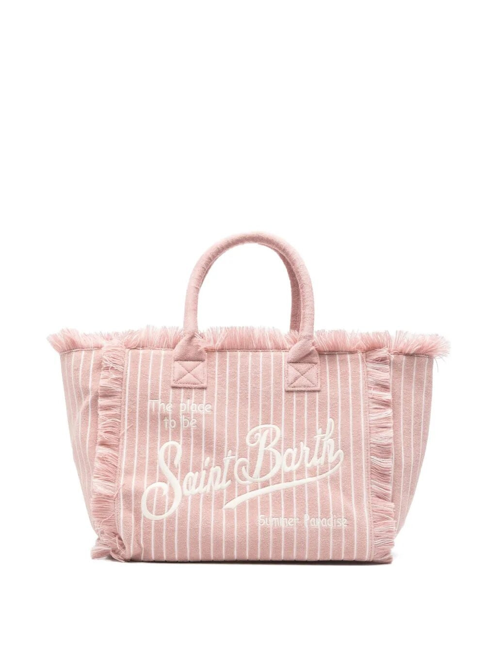 MC2 SAINT BARTH Borsa Vanity Sponge Regular in Tessuto Righe Effetto Spugna