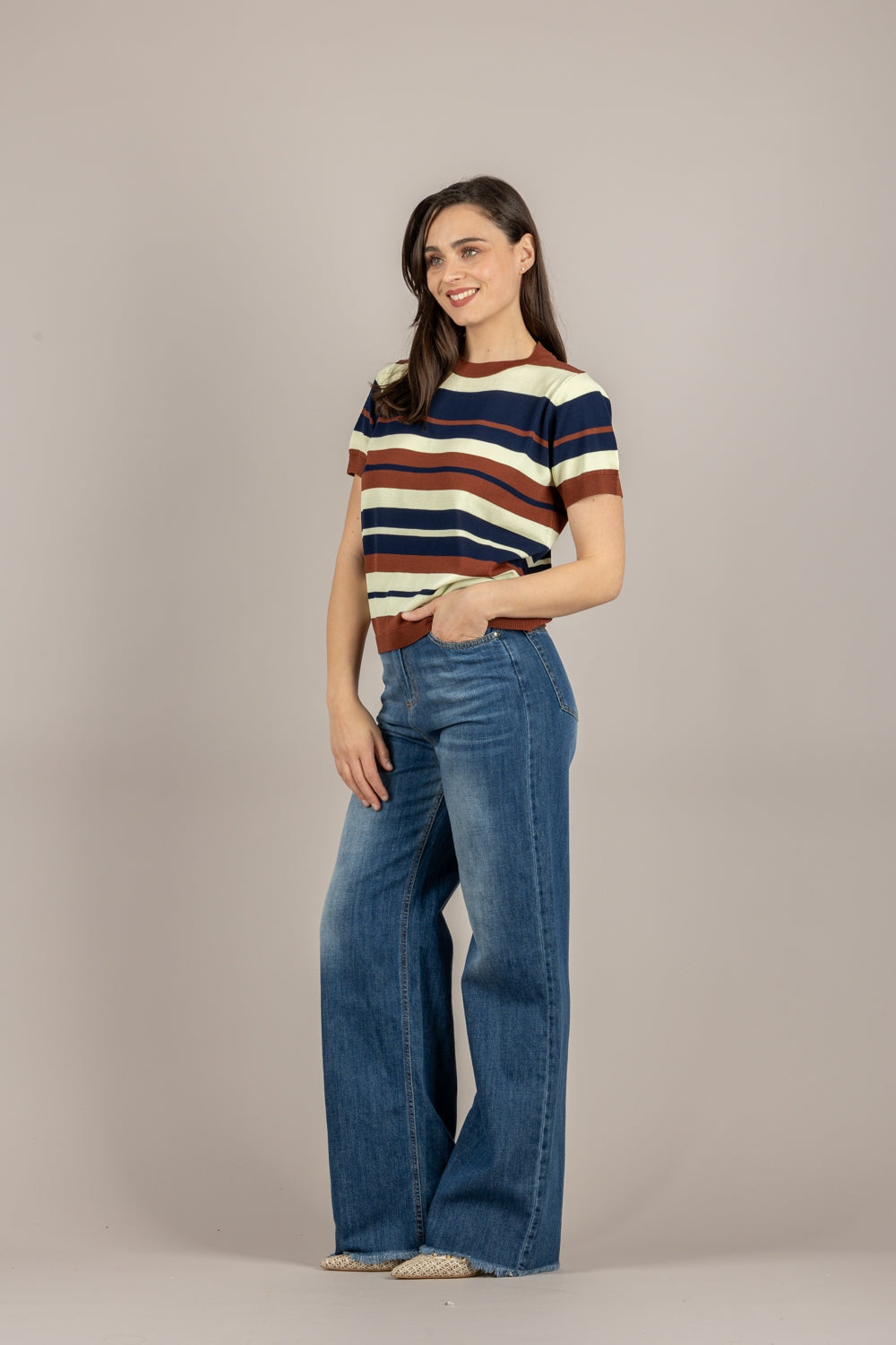Vicolo Maglia a Righe Multicolore