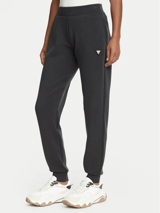 Guess Pantalone Jogger con Banda Logata  Nero