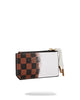 Sprayground Portafoglio con Portamonete Spray Split Wallet Marrone Bianco