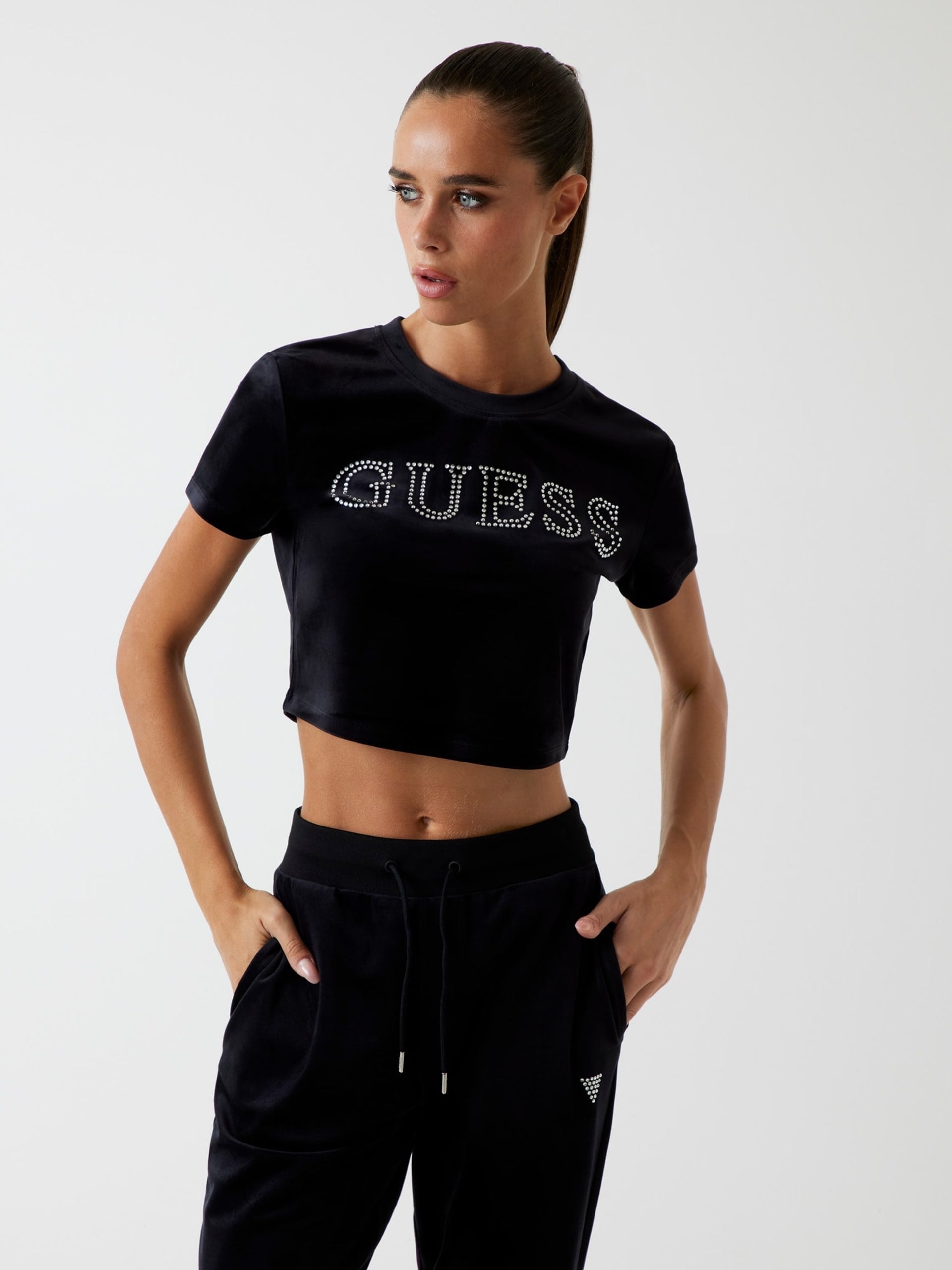 Guess Active  T-Shirt Couture Crop Tee