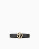 Armani Exchange Cintura Reversibile con Fibbia Rotonda Logata