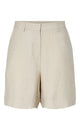 Pieces Short Misto Lino Beige