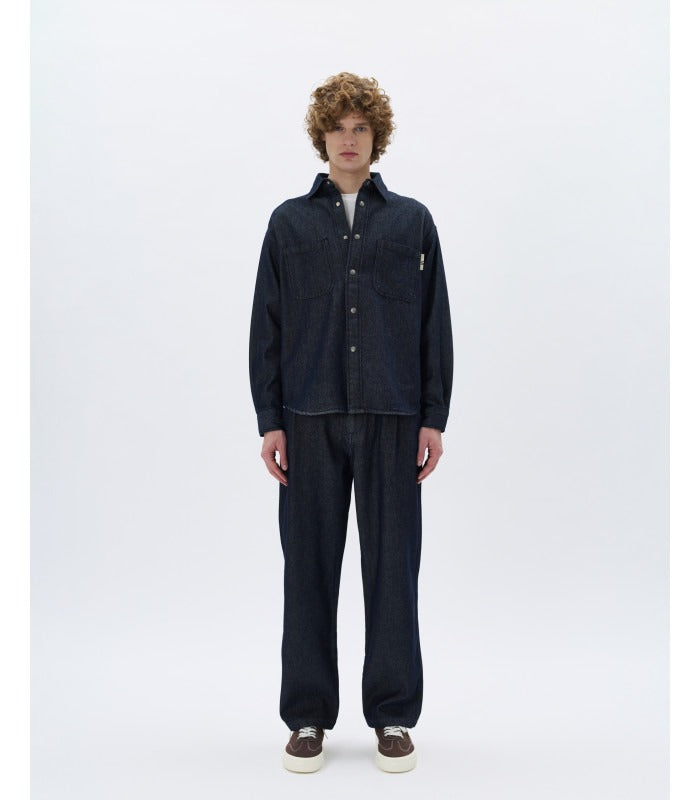 Gianni Lupo Camicia in Jeans Blù