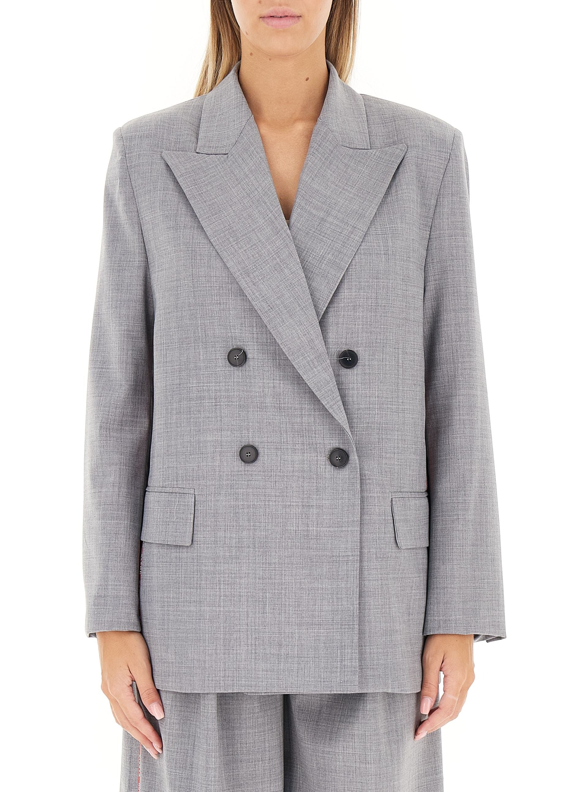 VICOLO Blazer Doppiopetto Grigio Effetto Mélange
