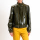 Haveone Bomber in Ecopelle Effetto Cangiante 
Verde Militare
