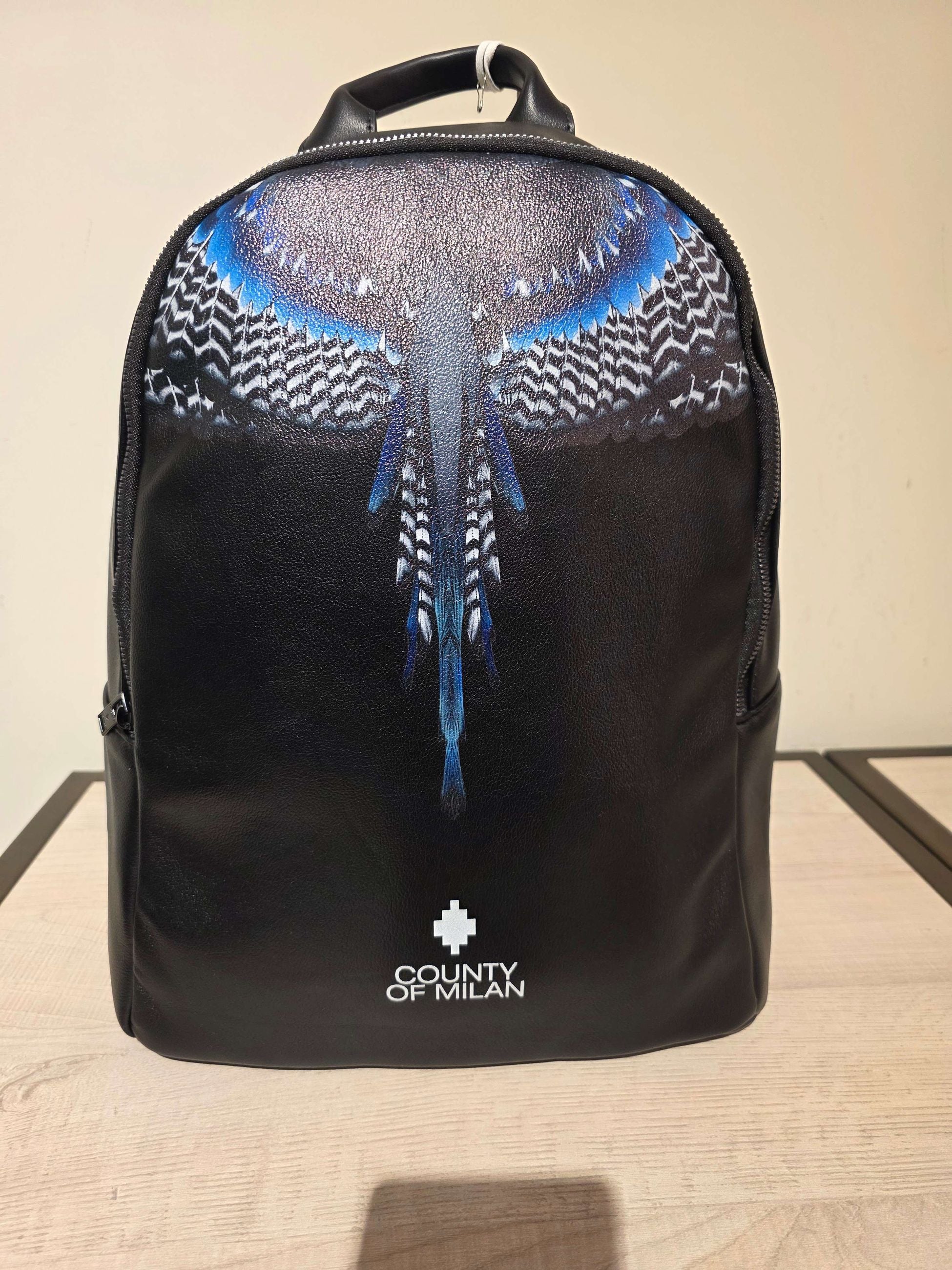 Marcelo Burlon Zaino in Pelle Nero
