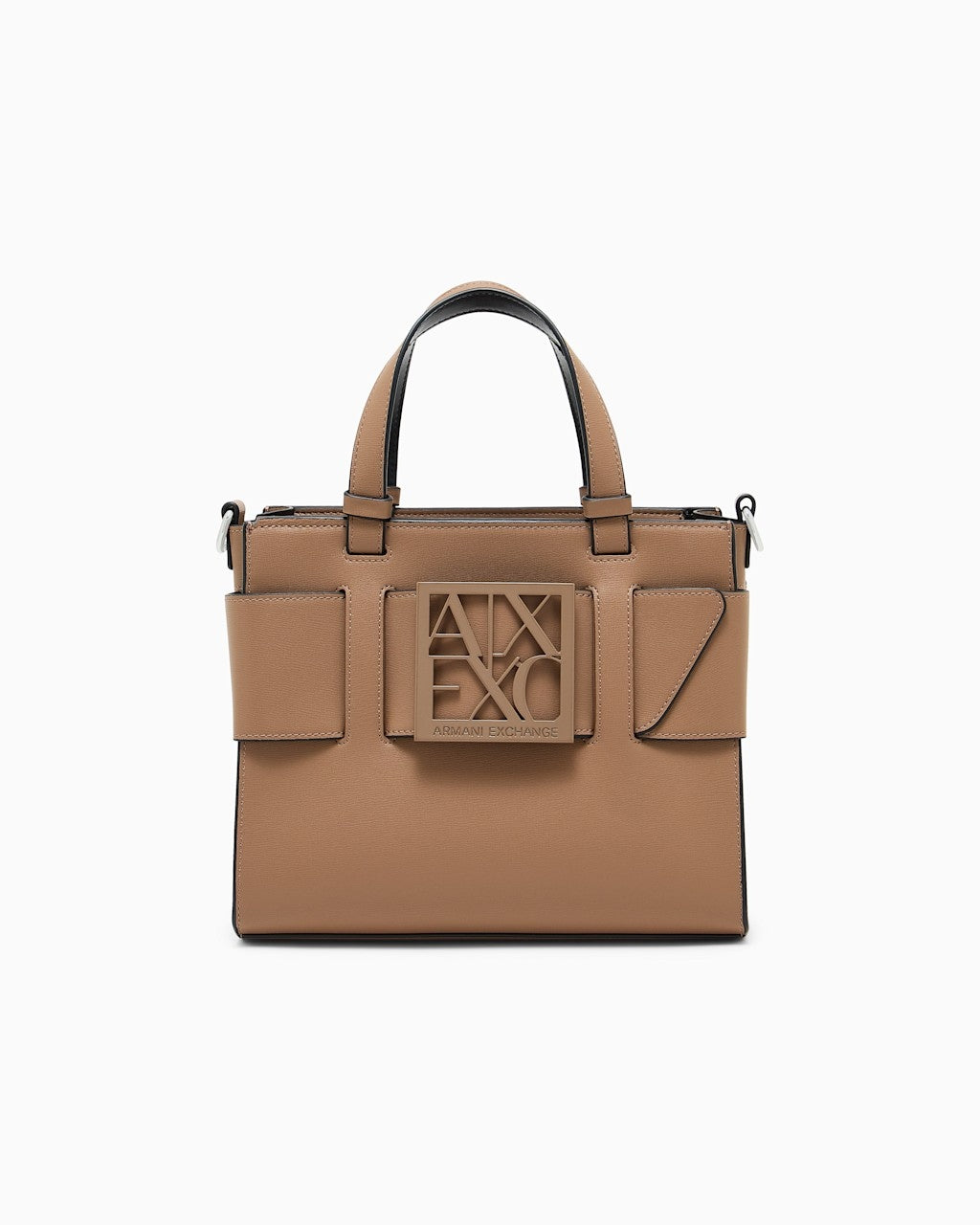 Armani Exchange Borsa Shopping Susy con Logo e Tracolla Rimovibile Marrone