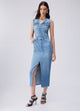 Liu Jo Abito Lungo in Denim Blù