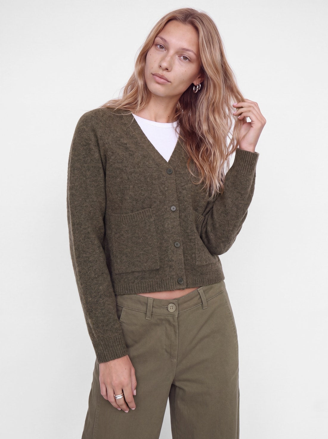 Jjxx Cardigan con Tasche Marrone