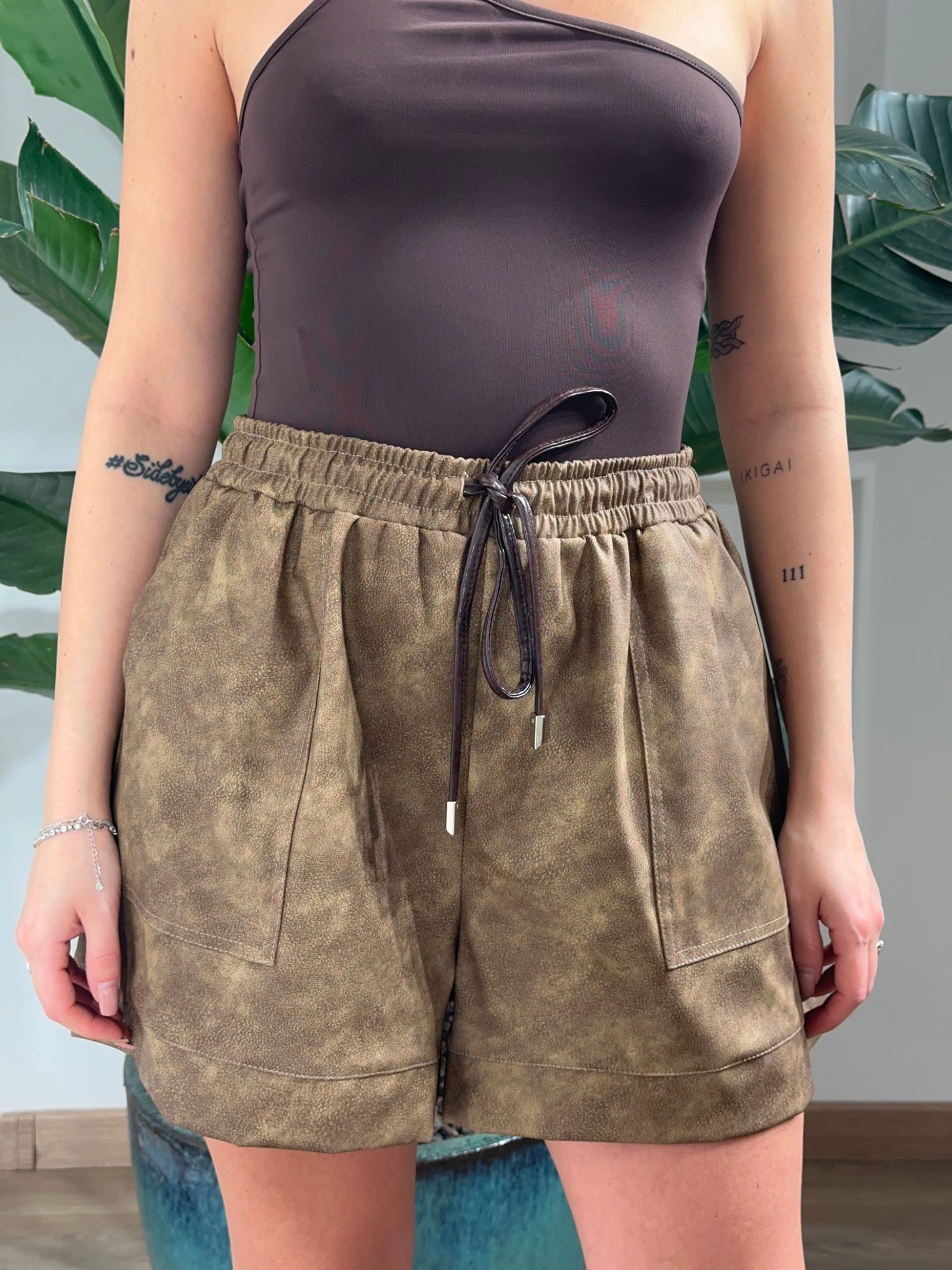 Haveone Bermuda con Elastico in Vita
Marrone