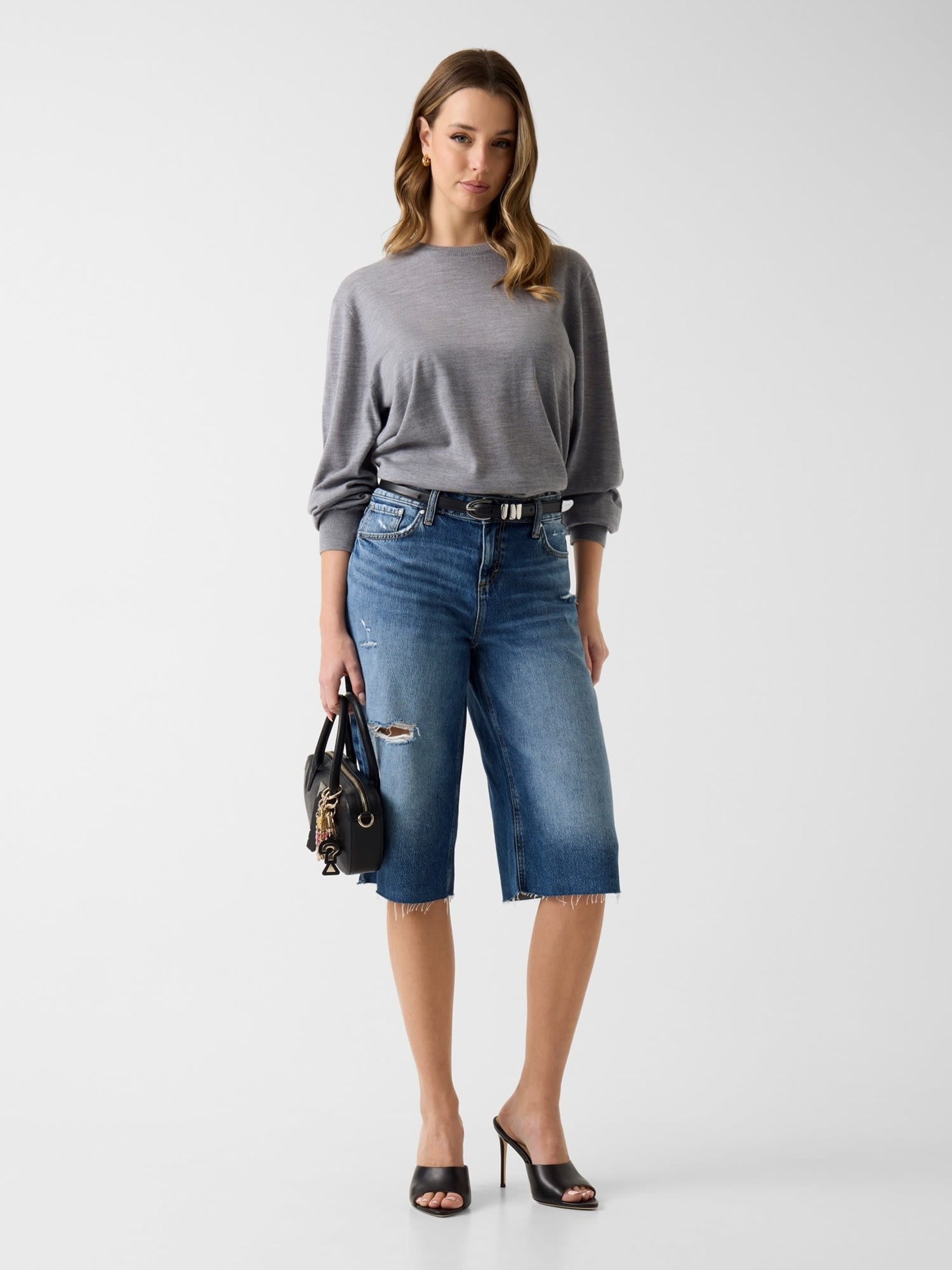 Guess Bermuda Baggy in Denim Blù